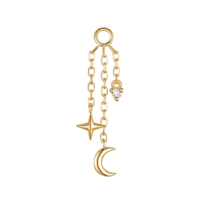 Cassiopeia charm - diamond